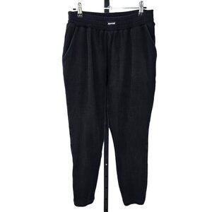 Bo + Tee Slow It Down Black Ribbed Joggers